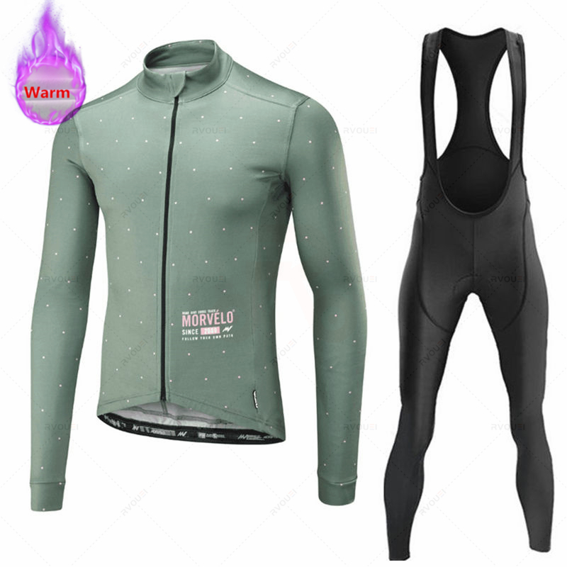 Winter Clothing Men Sale - Morvelo-Thermal Fleece Cycling Jersey Sets for