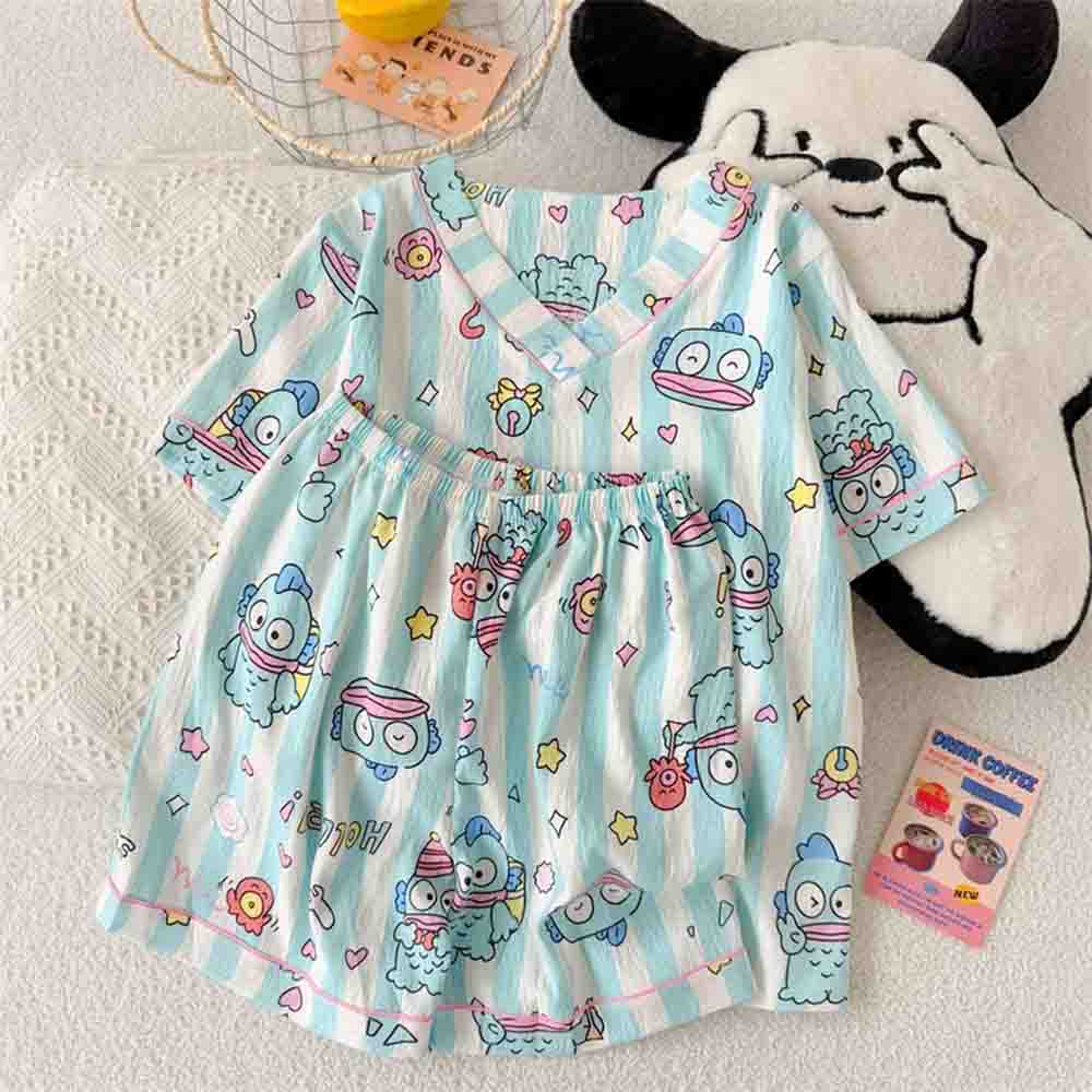 Winter Clothing Stores - Sanrio Hangyodon Women's Pajama Set Kawaii