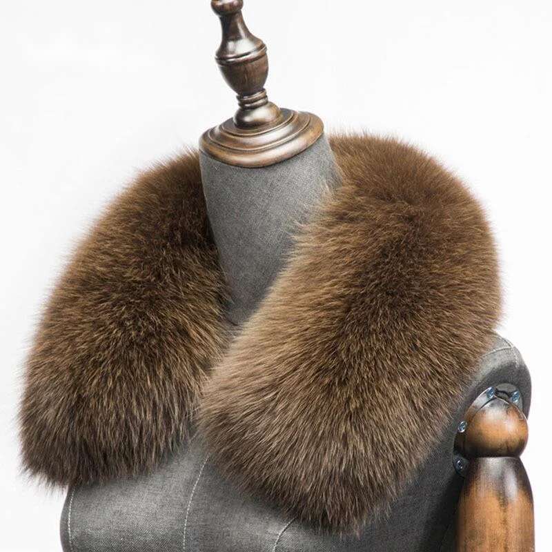 Winter Clothing Stores - Winter Natural Fox Fur Scarf Square