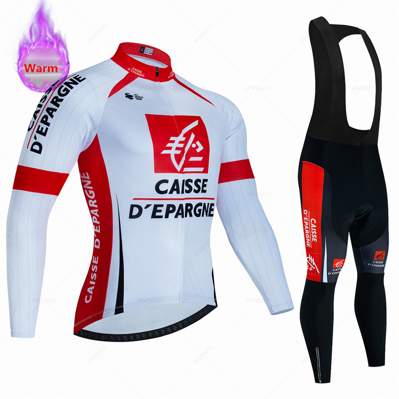 Winter Clothing Men Sale - Caisse D'Épargne Winter Thermal Fleece Cycling