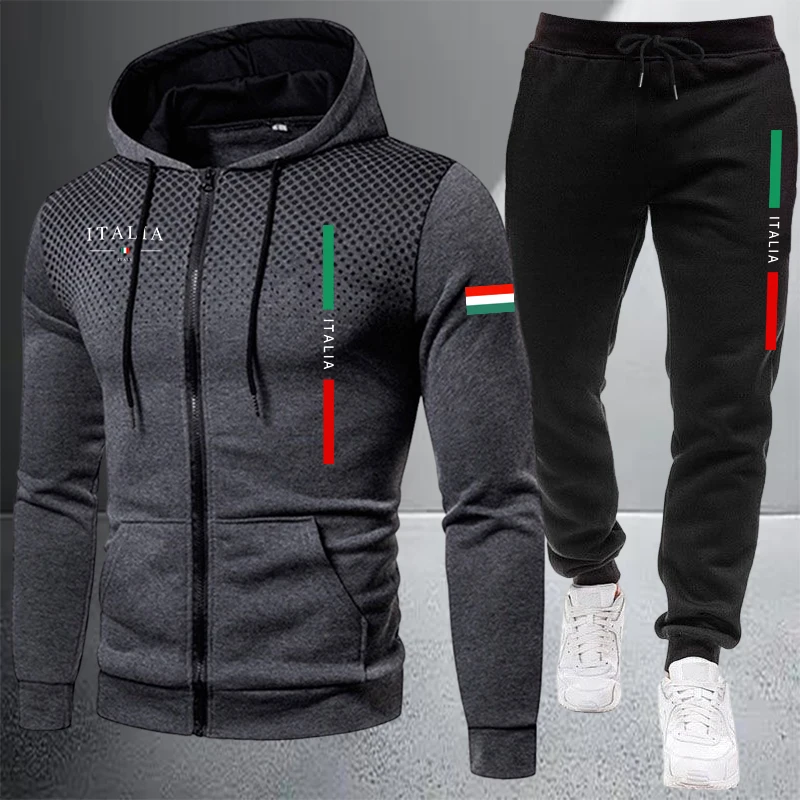 Men's Tracksuit Casual Zip Hoo - Winter Clothing Pk recension och pris