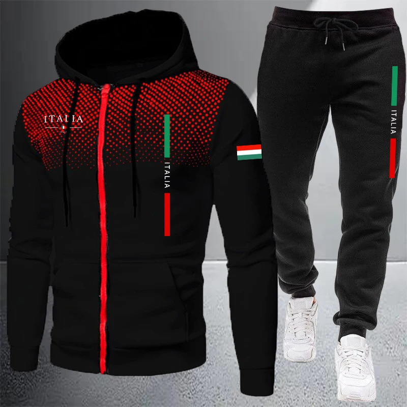 Men's Tracksuit Casual Zip Hoo - Winter Clothing Pk recension och pris