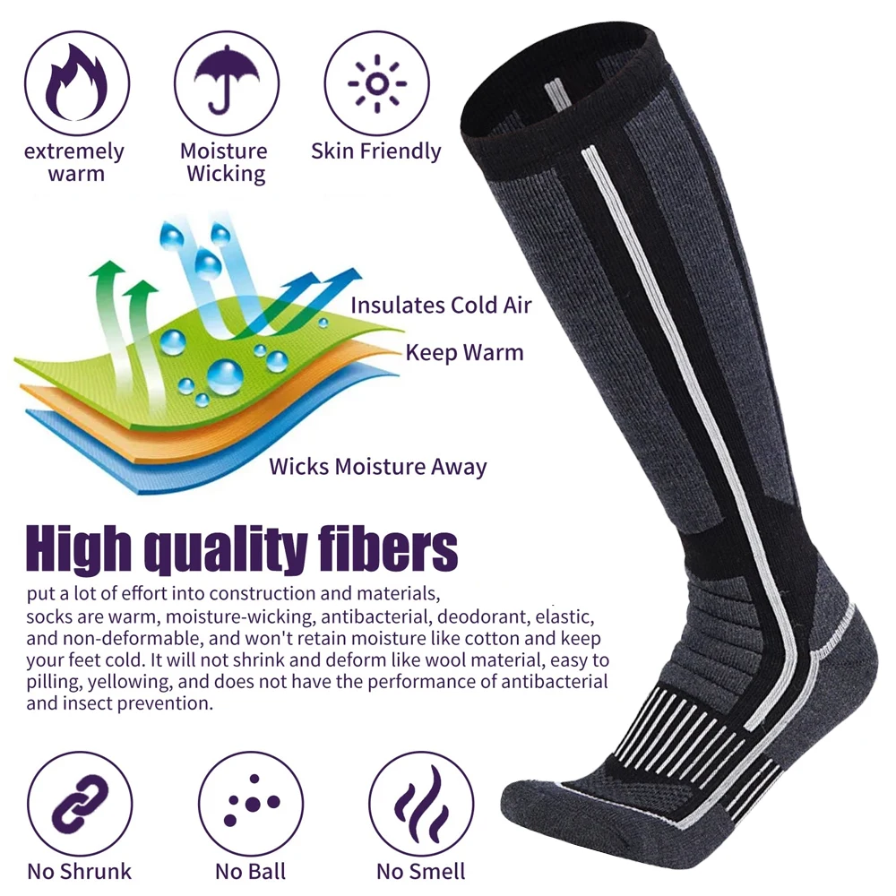 XQQMXX 1Pair Ski Socks Skiing  - Thermal Sock Merino recension och pris