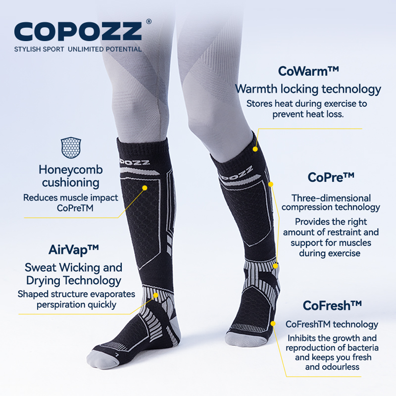 COPOZZ Merino Wool Winter Ski  - Thermal Sock Merino recension och pris