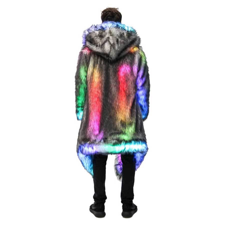 Faux Fur Coat Men Hooded Outer - Winter Clothing Pk recension och pris