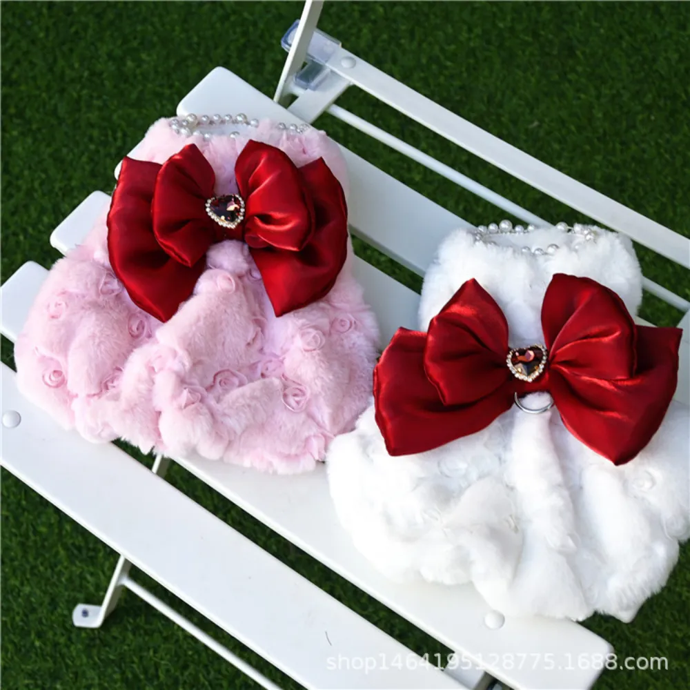 Pet Rabbit Fur Dress Clothes C - Winter Clothing For Dogs recension och pris