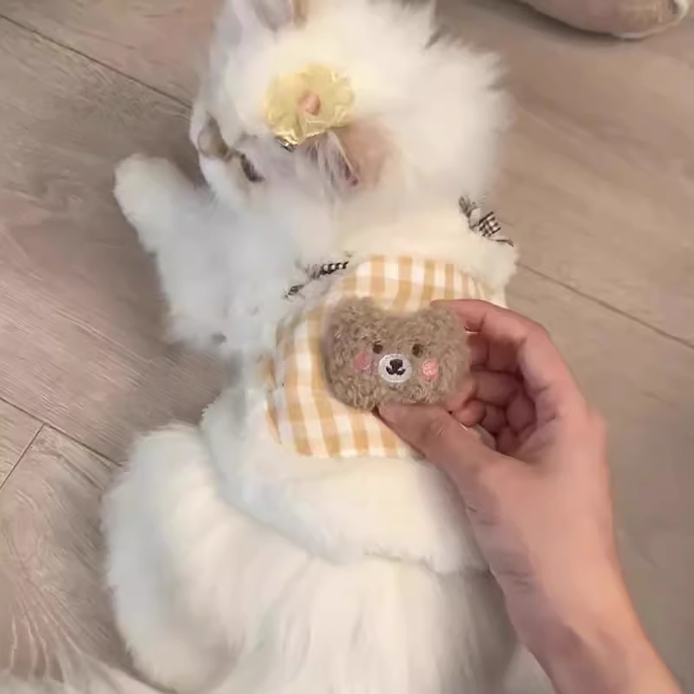 Cute Cat Dog Clothes Winter Pl - Winter Clothing For Dogs recension och pris