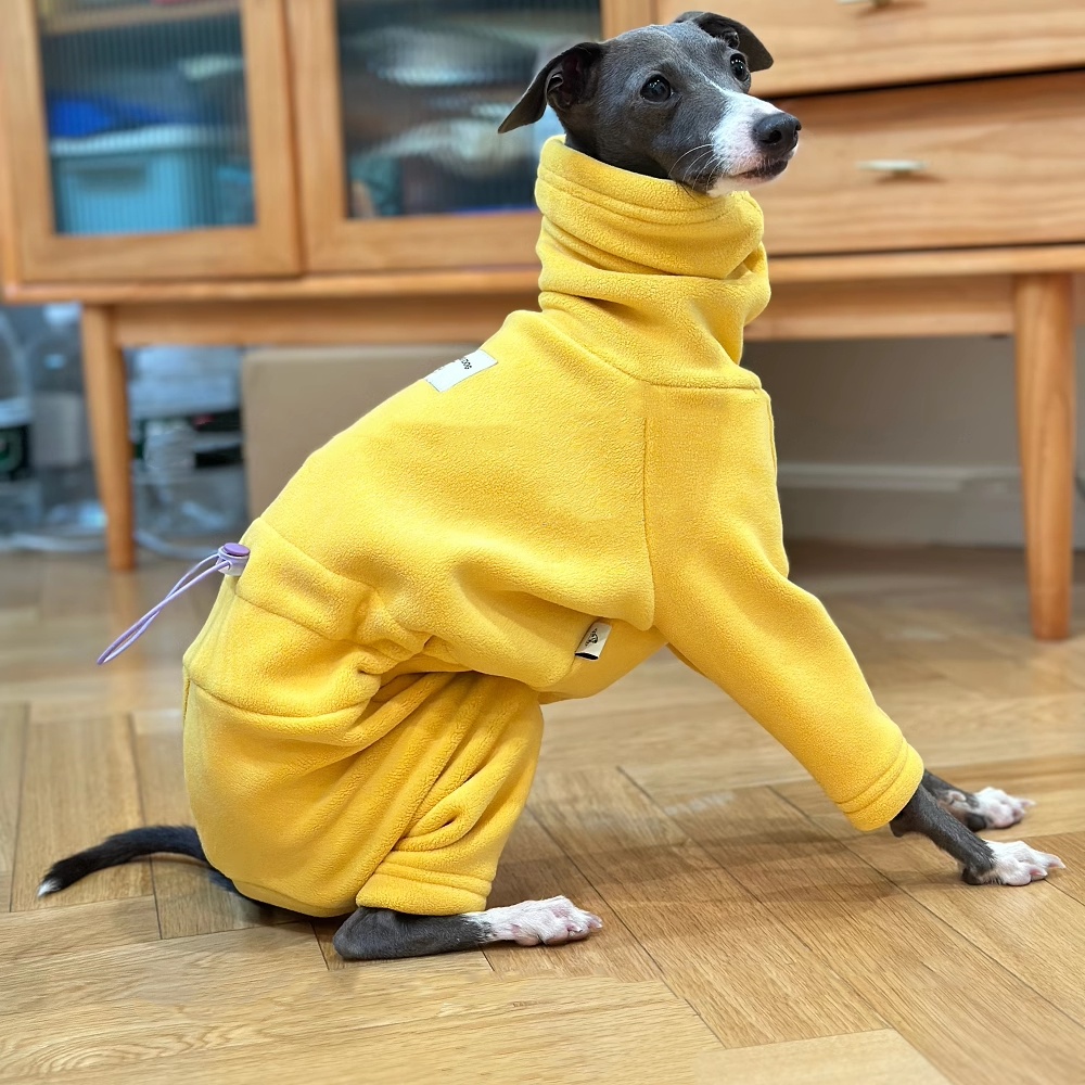 Warm Yellow Fleece Sweater for - Winter Clothing For Dogs recension och pris