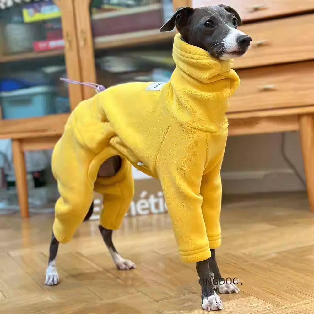 Warm Yellow Fleece Sweater for - Winter Clothing For Dogs recension och pris