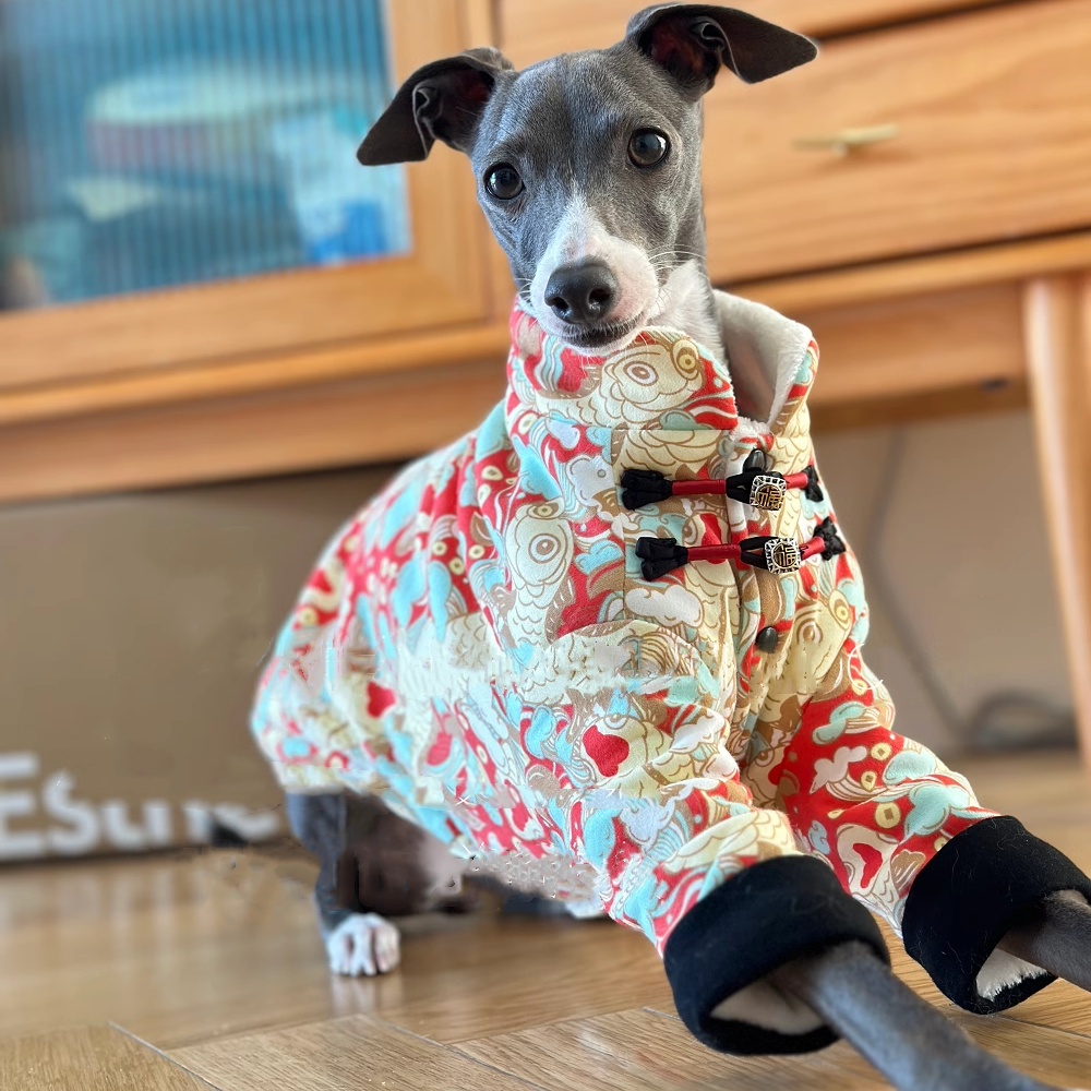 Chinese Knot Buckle Fleece Jac - Winter Clothing For Dogs recension och pris